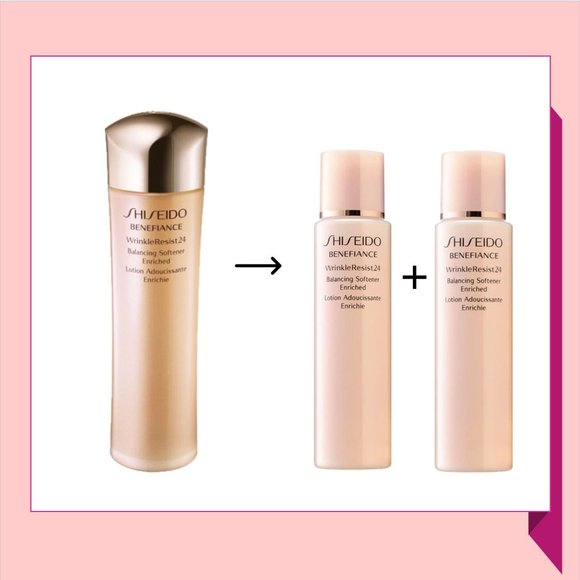 Shiseido Benefiance WrinkleResist24 Balancing Softener Enriched 75ml x2 =150ml - Picture 1 of 3